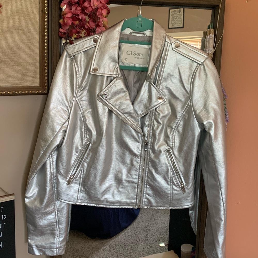 Silver Leather Jacket